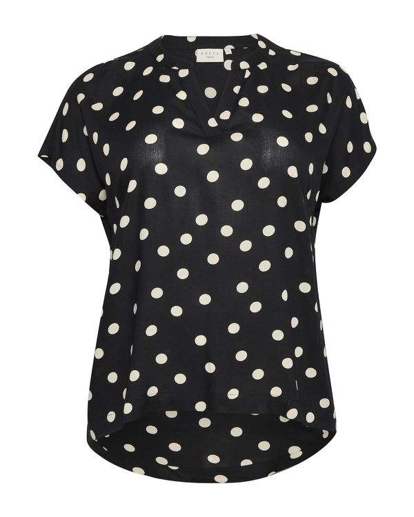 KAFFE CURVE KAFFE CURVE Bluza 'Anny'  črna / bela