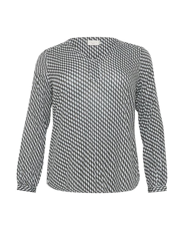 KAFFE CURVE KAFFE CURVE Bluza 'Cami'  temno siva / bela