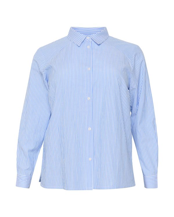 KAFFE CURVE KAFFE CURVE Bluza 'Debra'  azur / bela