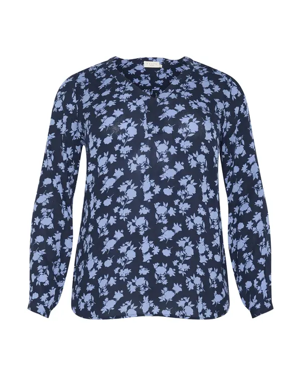 KAFFE CURVE KAFFE CURVE Bluza 'KC Ami'  marine / svetlo modra
