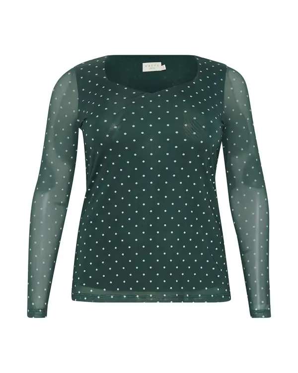 KAFFE CURVE KAFFE CURVE Bluza 'KC Autumna'  črna / bela