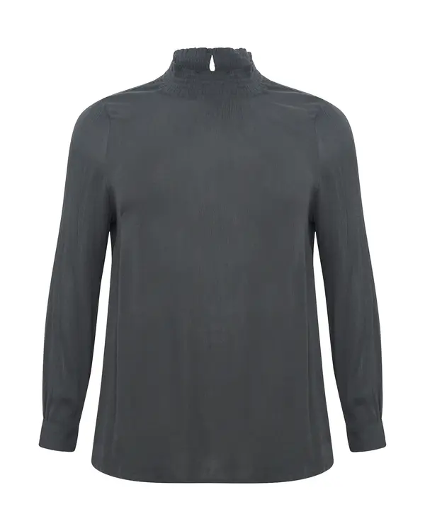 KAFFE CURVE KAFFE CURVE Bluza 'KC Trudi'  temno siva