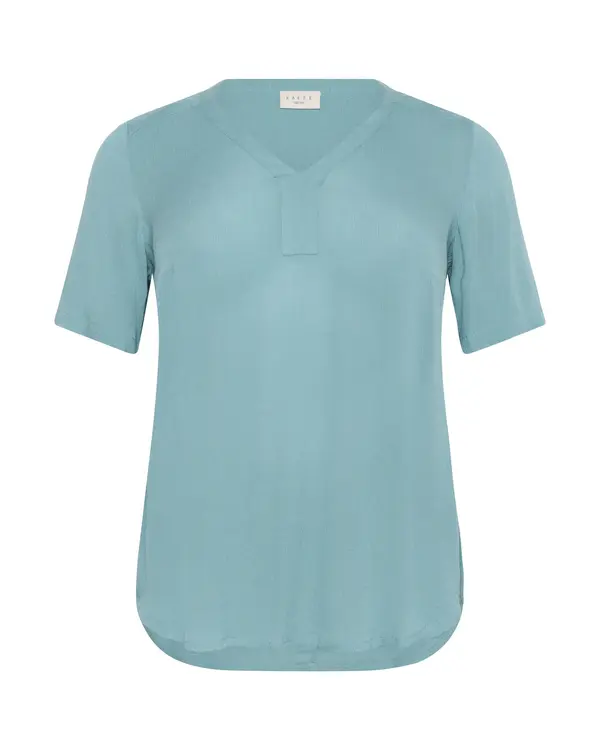 KAFFE CURVE KAFFE CURVE Bluza 'KCAmi'  cijansko modra