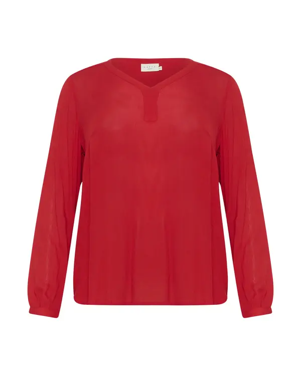 KAFFE CURVE KAFFE CURVE Bluza 'KCAmi'  rdeča
