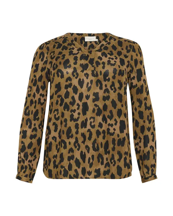 KAFFE CURVE KAFFE CURVE Bluza 'KCami'  rjava / črna