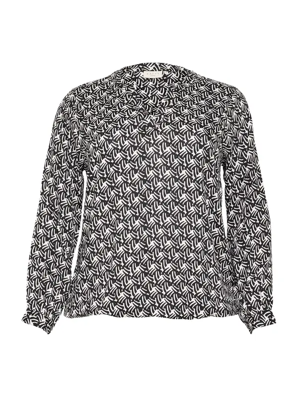 KAFFE CURVE KAFFE CURVE Bluza 'KCDiana'  črna / off-bela