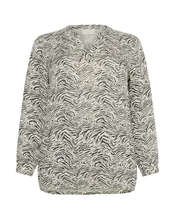 KAFFE CURVE KAFFE CURVE Bluza 'KCDiana'  črna / volneno bela