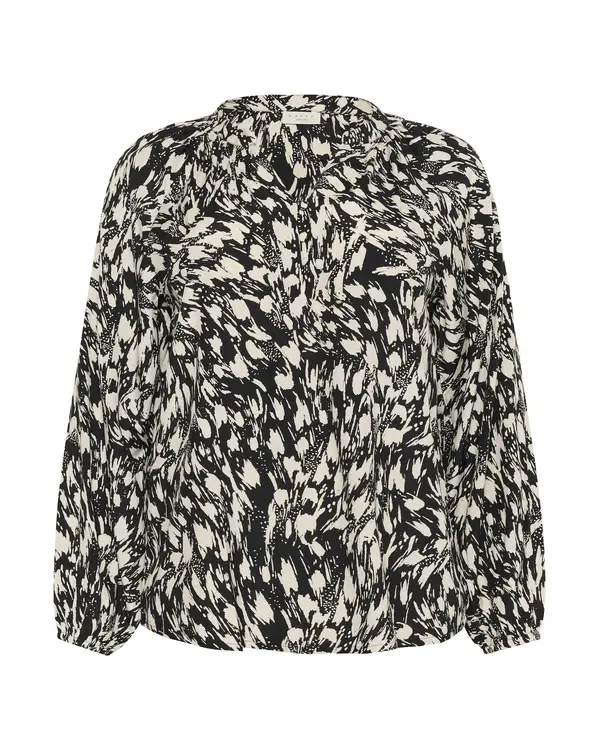 KAFFE CURVE KAFFE CURVE Bluza 'KCJamia'  slonovina / črna