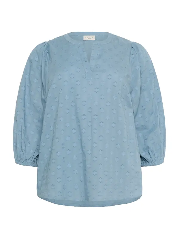 KAFFE CURVE KAFFE CURVE Bluza 'KCLoulou'  golobje modra / svetlo modra
