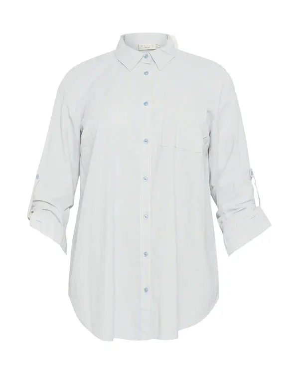 KAFFE CURVE KAFFE CURVE Bluza 'KCNana'  pastelno modra / pastelno rumena