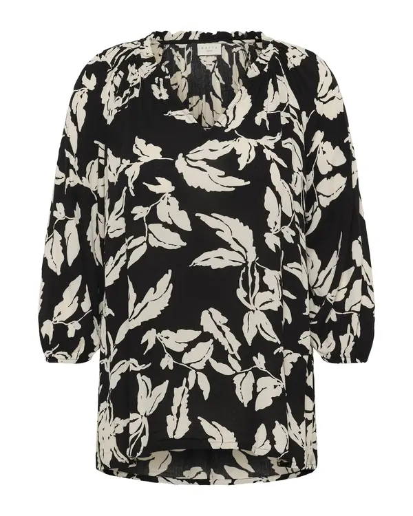 KAFFE CURVE KAFFE CURVE Bluza 'KCTrine'  kremna / črna