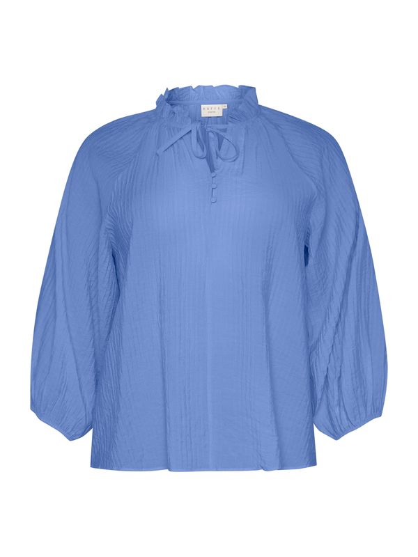 KAFFE CURVE KAFFE CURVE Bluza 'Linna'  nebeško modra