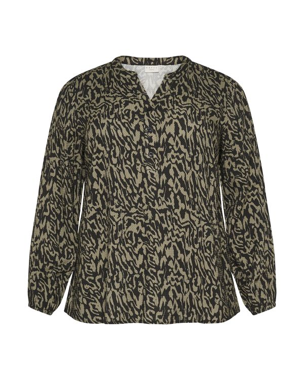 KAFFE CURVE KAFFE CURVE Bluza 'Mahlena'  barva blata / črna