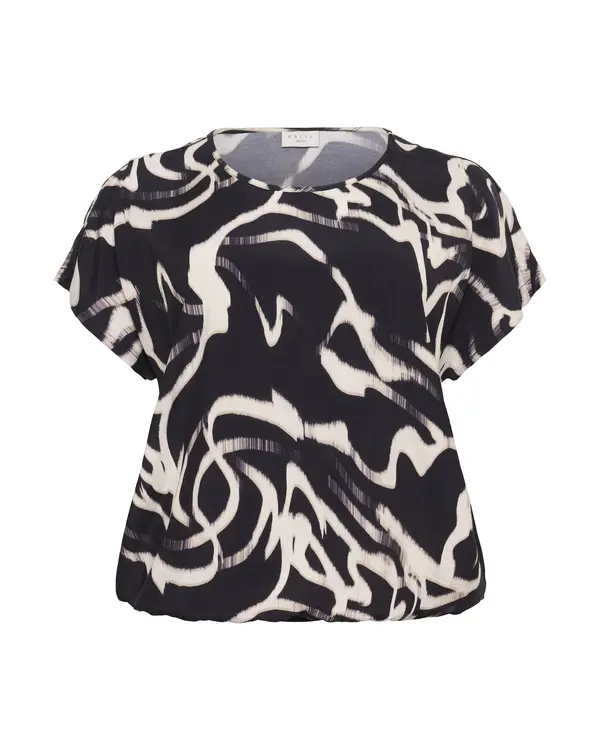 KAFFE CURVE KAFFE CURVE Bluza 'Maren'  črna / bela