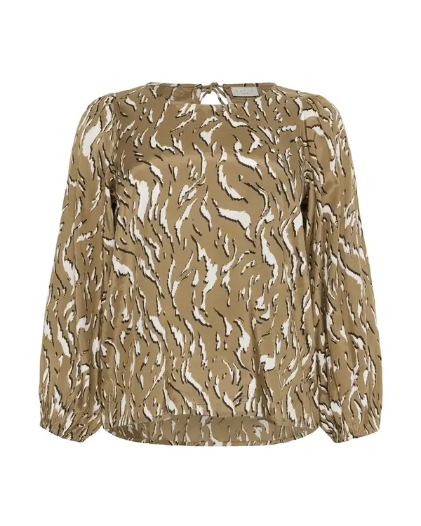 KAFFE CURVE KAFFE CURVE Bluza 'Milina'  kamela / bela