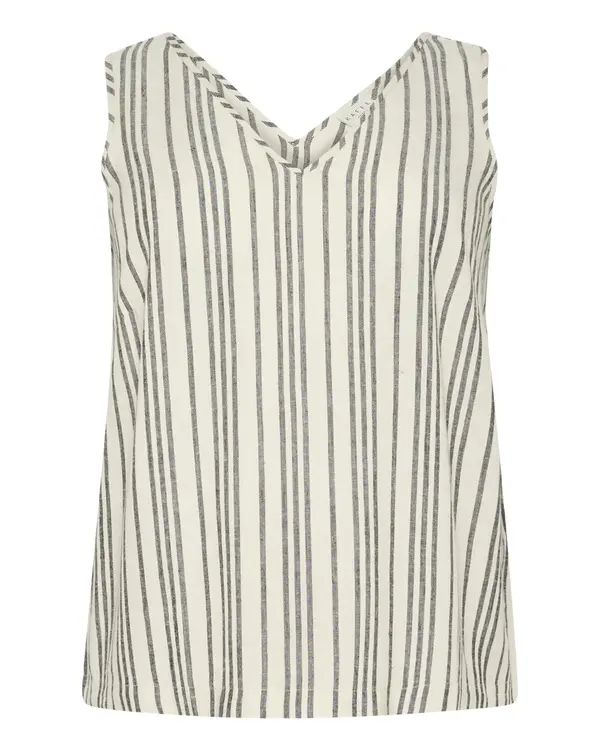 KAFFE CURVE KAFFE CURVE Bluza 'Mille'  temno siva / bela