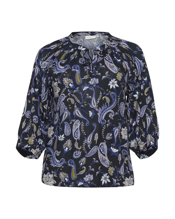 KAFFE CURVE KAFFE CURVE Bluza  mornarska / trst / črna / bela