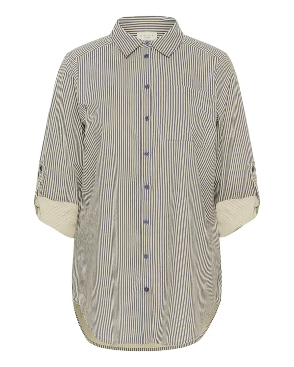 KAFFE CURVE KAFFE CURVE Bluza 'Nana'  bež / marine