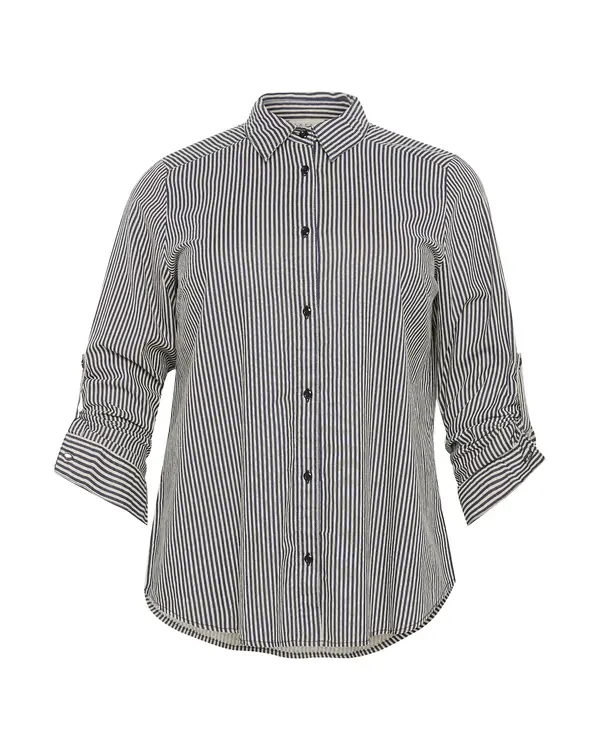 KAFFE CURVE KAFFE CURVE Bluza 'Nana'  nočno modra / bela