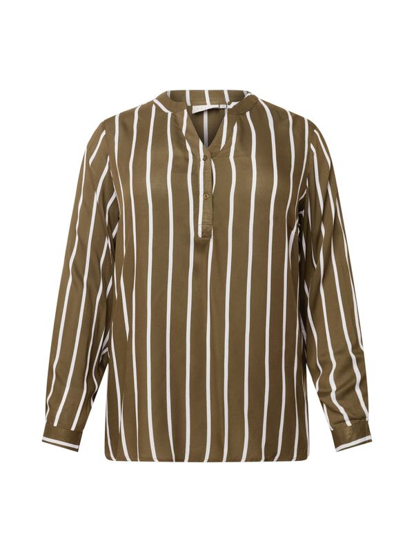 KAFFE CURVE KAFFE CURVE Bluza 'Sida'  kaki / bela