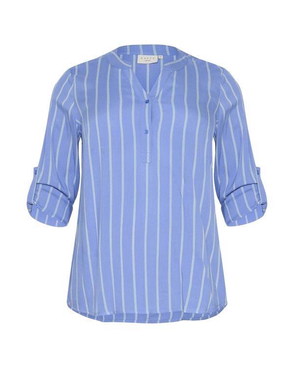 KAFFE CURVE KAFFE CURVE Bluza 'Sida'  svetlo modra / bela