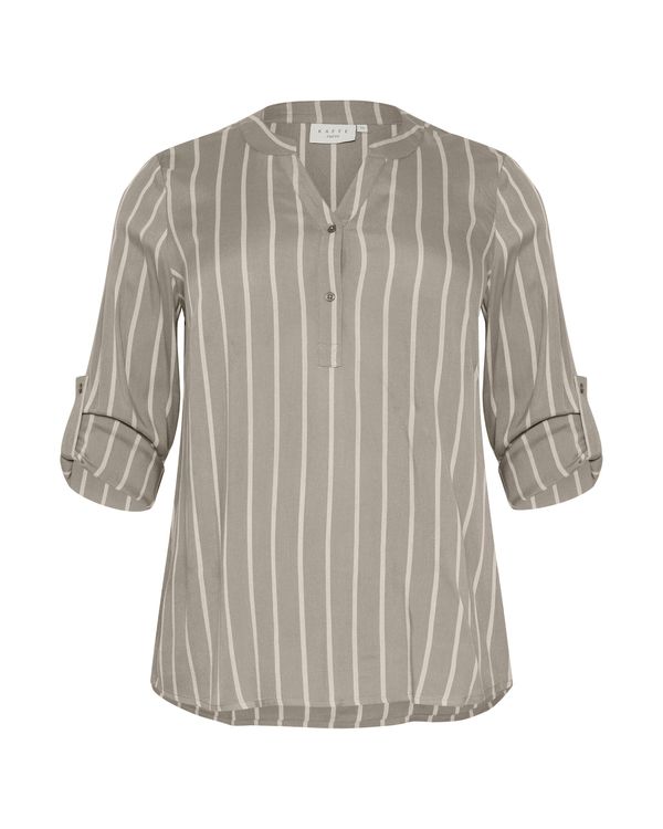 KAFFE CURVE KAFFE CURVE Bluza 'Sida'  svetlo siva / bela