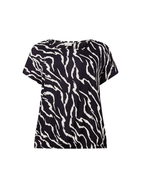 KAFFE CURVE KAFFE CURVE Bluza 'Sonna Stanley'  kremna / črna