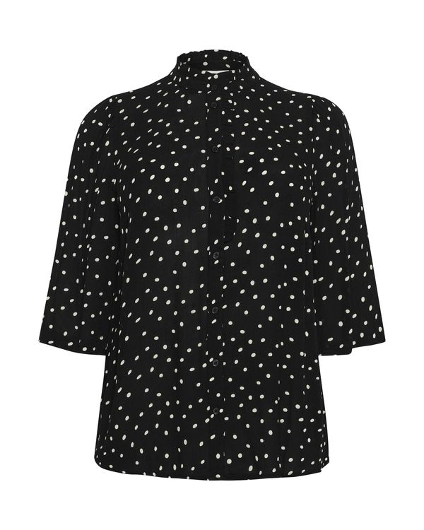 KAFFE CURVE KAFFE CURVE Bluza 'Vilna'  črna / bela