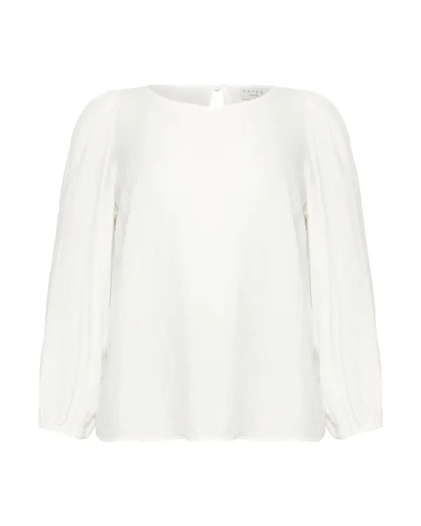 KAFFE CURVE KAFFE CURVE Bluza 'Viva'  bela