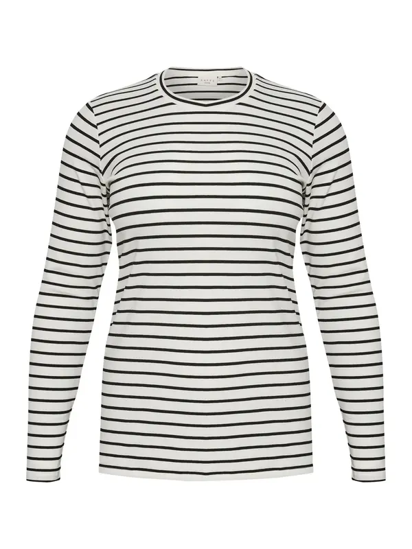 KAFFE CURVE KAFFE CURVE Majica 'Clia'  zelena / bela