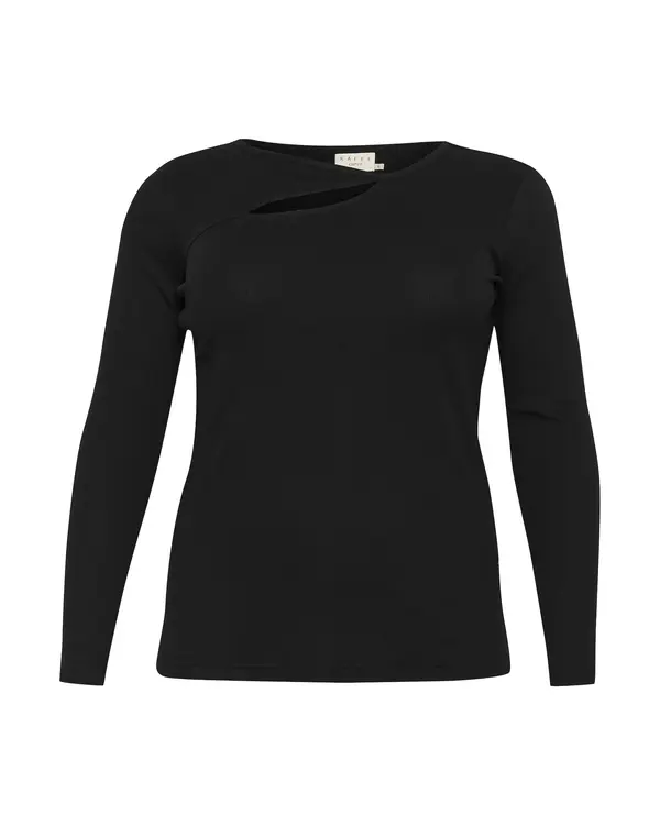 KAFFE CURVE KAFFE CURVE Majica 'KC Carina'  črna