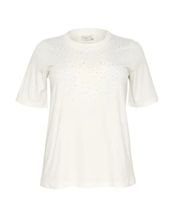 KAFFE CURVE KAFFE CURVE Majica  transparentna / bela