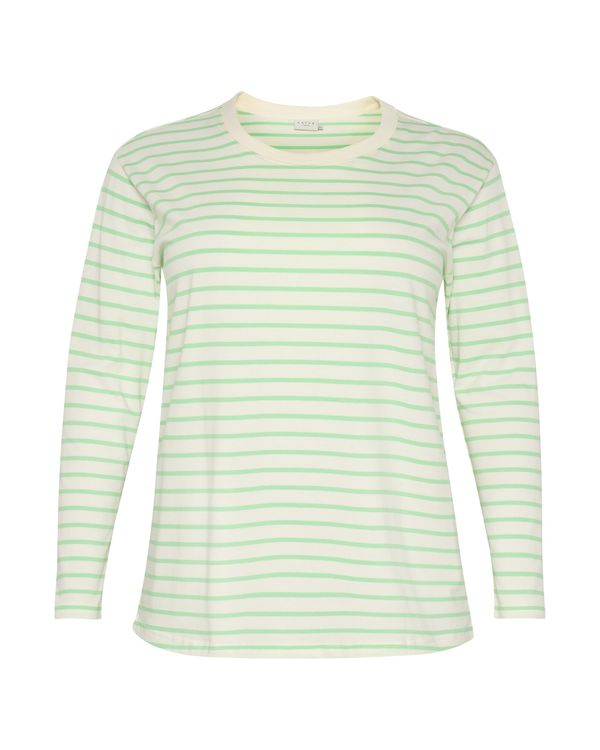 KAFFE CURVE KAFFE CURVE Majica 'Winni'  svetlo zelena / bela