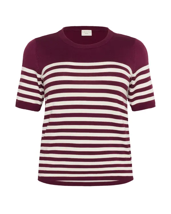 KAFFE CURVE KAFFE CURVE Pulover 'Lizzy'  jagoda / bela
