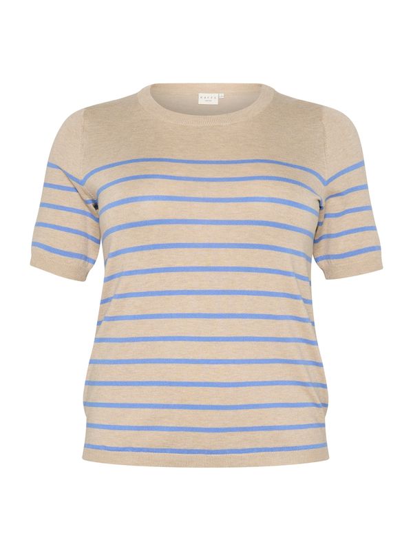 KAFFE CURVE KAFFE CURVE Pulover 'Lizzy'  modra / greige