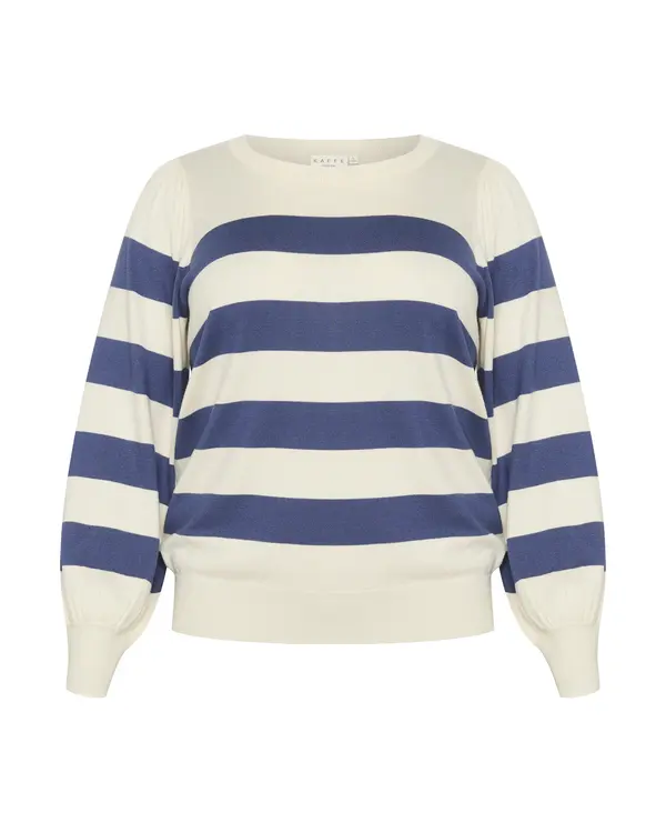 KAFFE CURVE KAFFE CURVE Pulover 'Malia'  encijan / bela