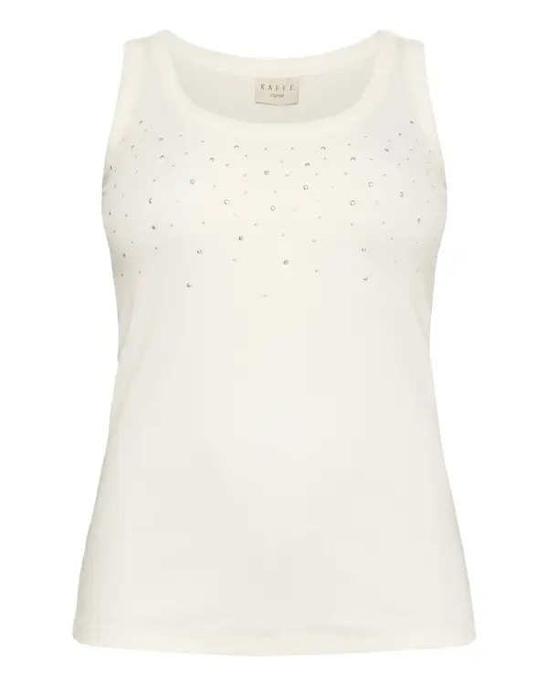KAFFE CURVE KAFFE CURVE Top 'KCcarina'  bela / naravno bela