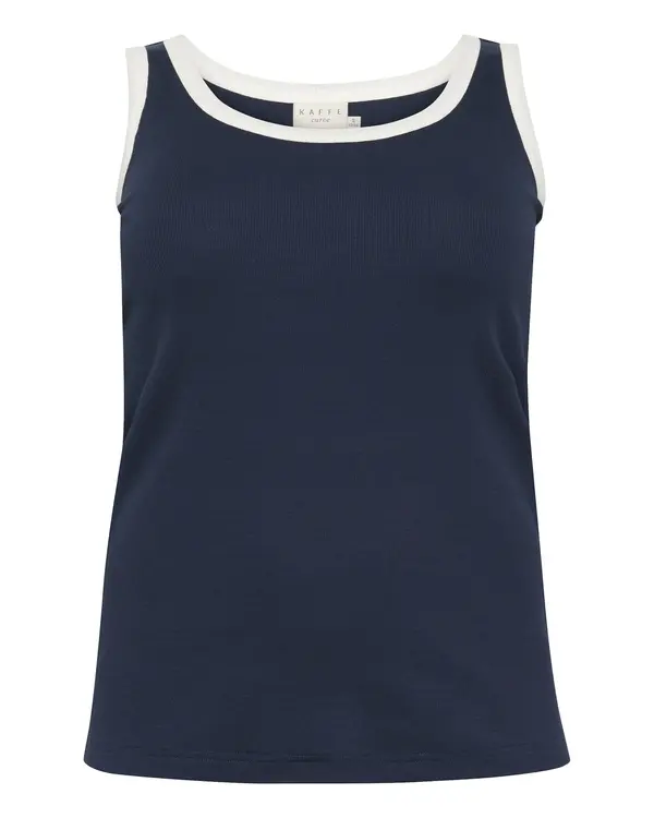 KAFFE CURVE KAFFE CURVE Top 'KCcarina'  marine / bela