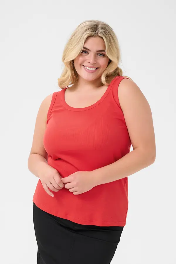 KAFFE CURVE KAFFE CURVE Top 'KCCarina'  rdeča