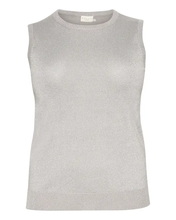 KAFFE CURVE KAFFE CURVE Top z naramnicami 'KC Regitta'  srebrno-siva