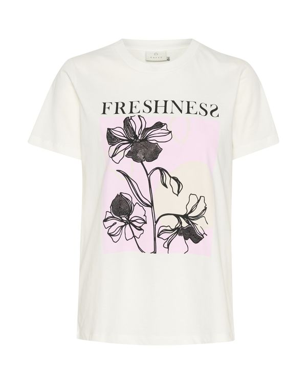 Kaffe Kaffe Majica 'Rita'  kremna / roza / črna / bela