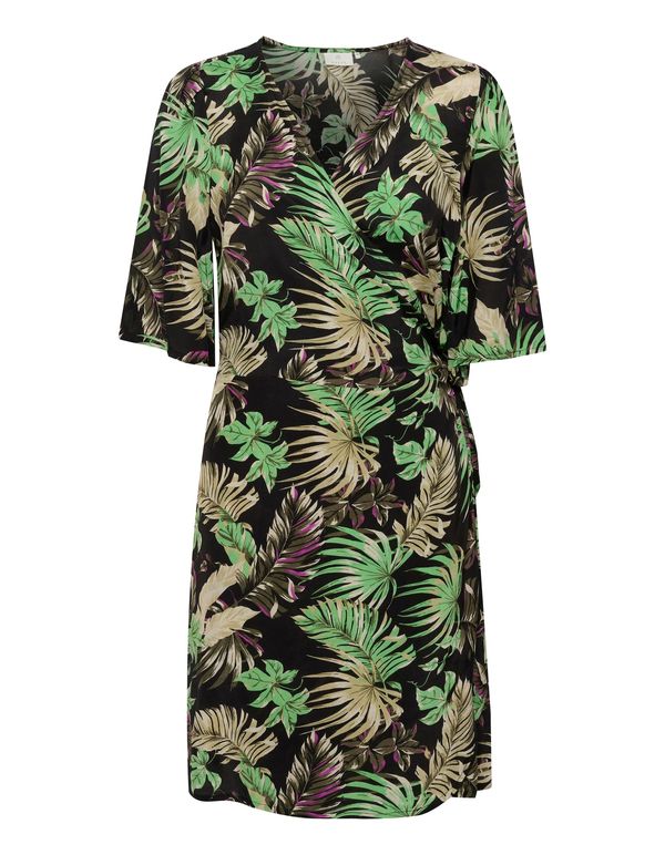 Kaffe Kaffe Obleka 'Lulu'  zelena / lila / črna