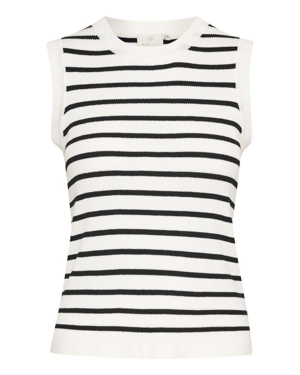Kaffe Kaffe Top z naramnicami 'Lilybeth'  črna / bela