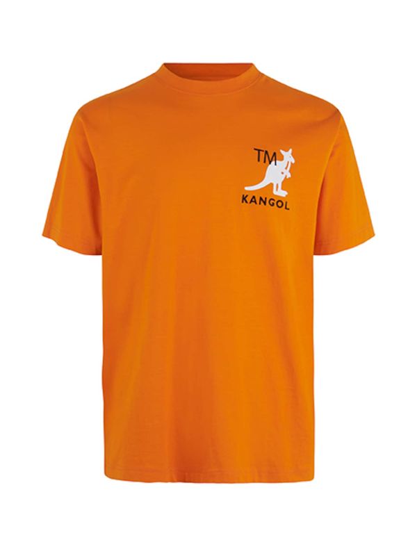 KANGOL KANGOL Majica 'Harlem'  oranžna / črna / bela