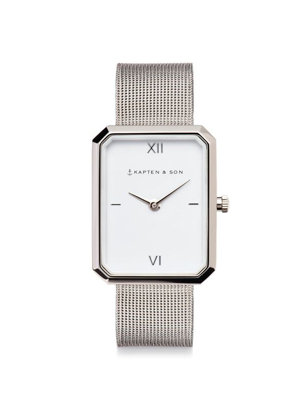 Kapten & Son Kapten & Son Analogna ura 'Grace Silver Mesh'  srebrna