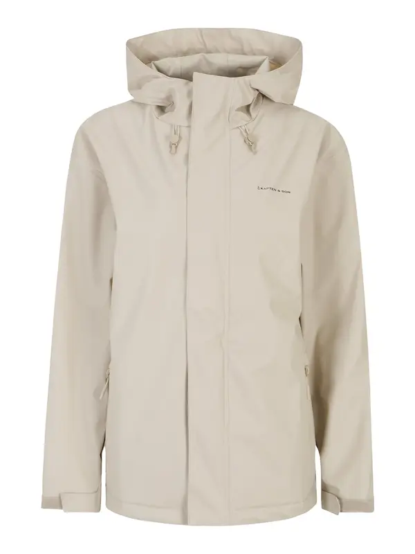 Kapten & Son Kapten & Son Prehodna jakna 'Everyday Rain Jacket Short'  pesek / črna