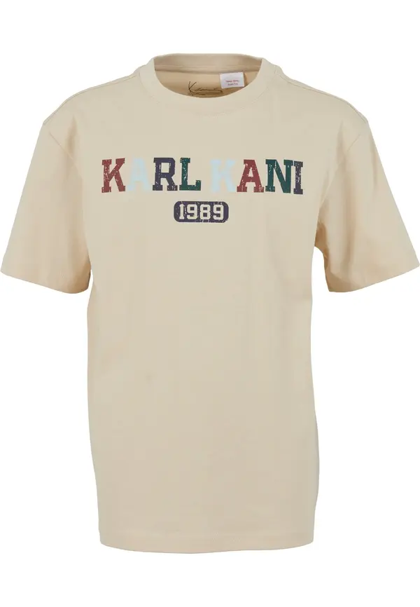 Karl Kani Karl Kani Majica 'College'  bež / marine / svetlo modra / temno rdeča