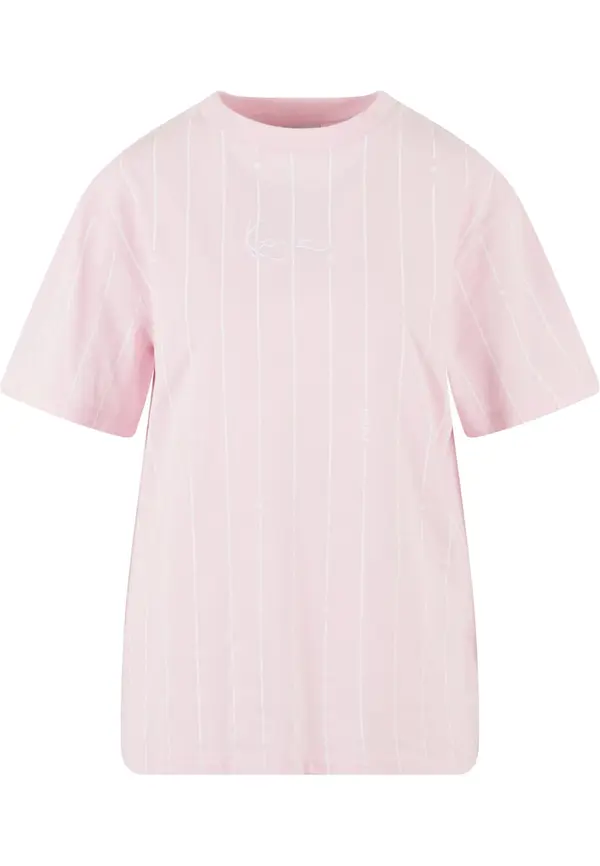 Karl Kani Karl Kani Majica 'Signature Pinstripe Os'  pastelno roza / bela