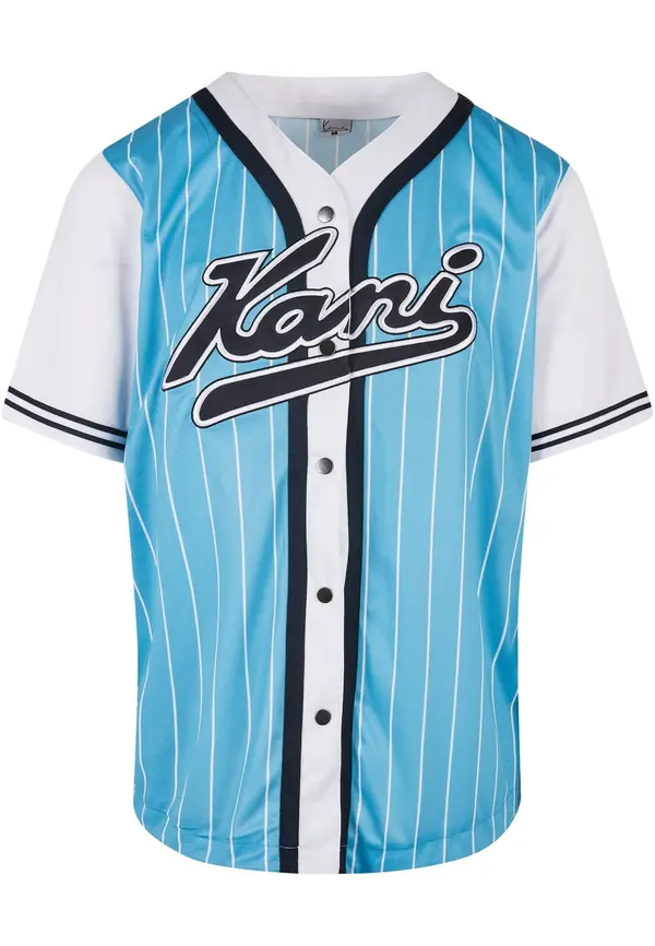 Karl Kani Karl Kani Majica 'Varsity'  svetlo modra / črna / bela