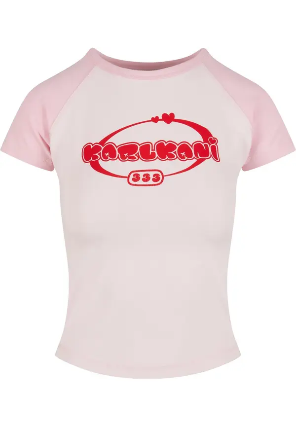 Karl Kani Karl Kani Majica 'Woven Signature Heart Tiny'  rosé / svetlo roza / rdeča